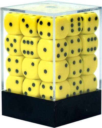 Boite de 36d6 Opaque Yellow w/black