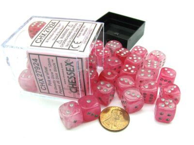 Boite de 36d6 Ghostly Glow Pink w/silver
