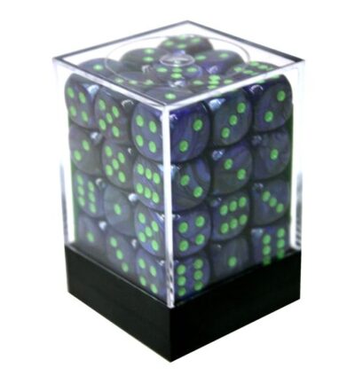 Boite de 36d6 Lustrous Dark Blue w/green