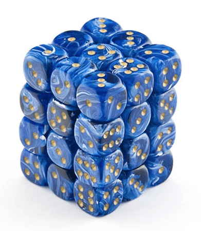 Boite de 36d6 Vortex Blue w/gold